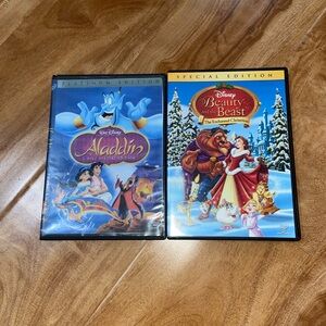 Disney Aladdin and Beauty and the Beast Platinum and Special Edition DVDs